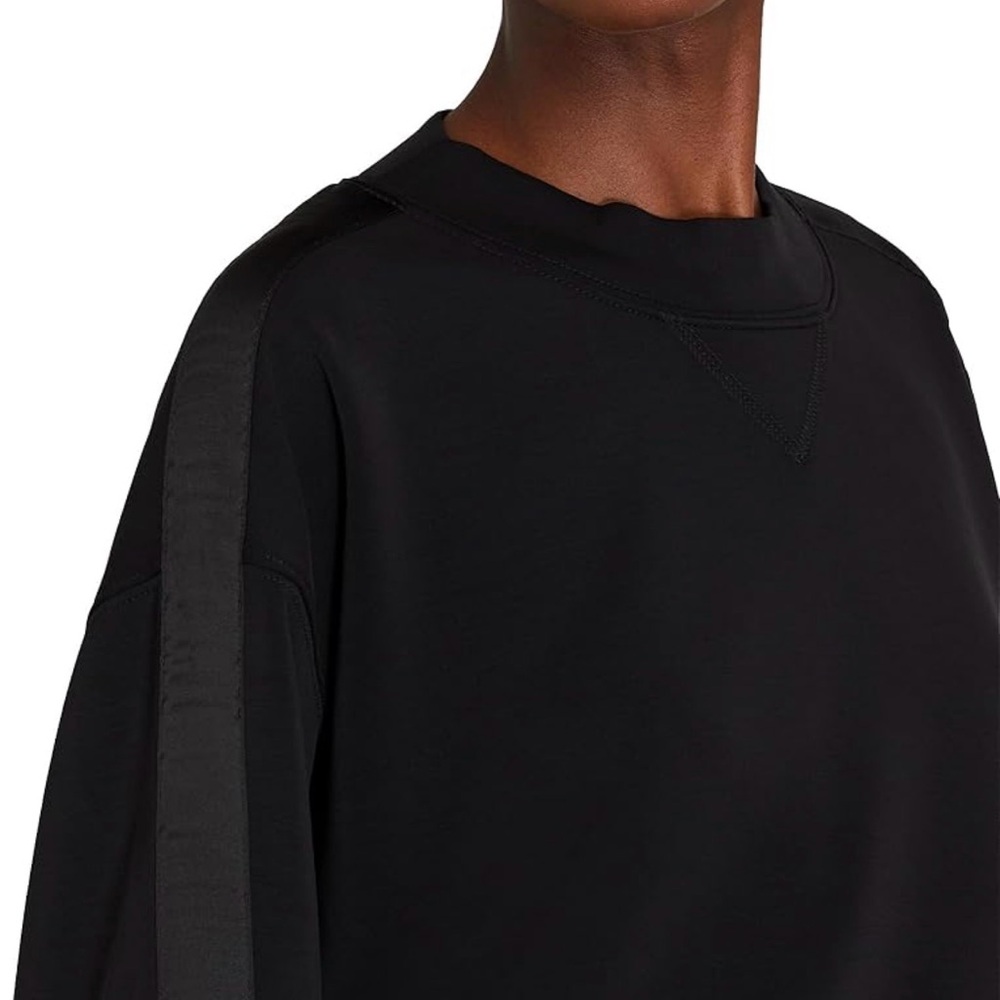 Club Monaco Black Luxe Sweatshirt Soft Smooth Fabric Size Small Minimalist
